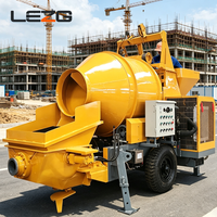 Pompe à béton diesel, pompe à béton sur roues pour le coulage de structures secondaires