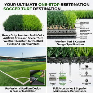 Erba Sintetica Resistente per Campi <span class=keywords><strong>da</strong></span> Calcio, Tappeto Erboso Artificiale ad Alta Densità per Scuole e Club Professionali - Product Image 1