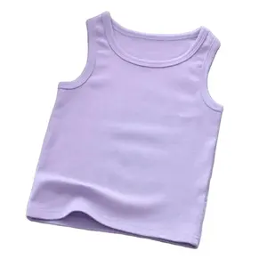 Fashion Children tank top for Girls Candy Color Baby Boys Graphic Tee Cotton Vest Tops Kids Summer Clothes Sleeveless T-Shirt