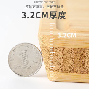 Bamboo cutting board, thickened for home use, popular <b>kitchen</b> cutting board, double-sided rolling board, durable and resistant - Product Image 4