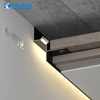 Profilé LED en alliage d'aluminium avec dissipateur de chaleur intégré pour bande lumineuse encastrée dans les plafonds et murs, personnalisable