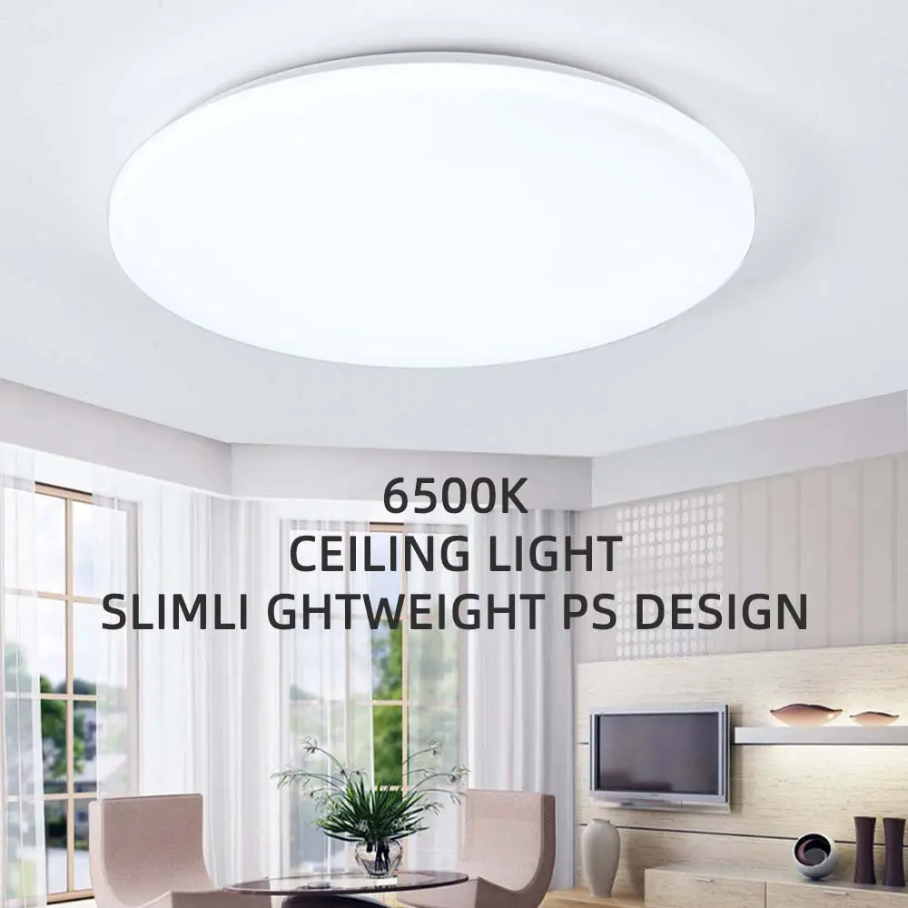 Lampu plafon led bulat Modern, lampu langit-langit rumah ultra-tipis untuk lorong ruang tamu