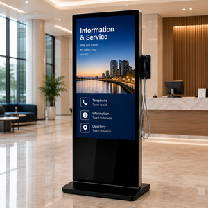 Kiosque Android sur pied AIYOS 55 pouces avec combiné téléphonique VoIP anti-vandalisme et écran tactile LCD 10 points - Product Image 5