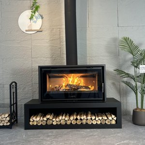 <span class=keywords><strong>Cheminée</strong></span> à bois de luxe, directement de l'usine, avec grande fenêtre en verre - Product Image 1