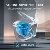 Inodoro Inteligente con Bidé, WC Inteligente con Ahorro de Agua, Sanitario Automático, Seguro y Conveniente