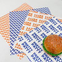 Papier ciré de qualité alimentaire imprimé sur mesure pour emballer les hamburgers et les sandwichs
