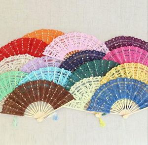 Abanico de encaje bordado a mano, doble capa, plegable, color beige, recuerdos de boda para invitados, manualidades. - Product Image 1