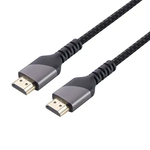 Kabel HDMI Aluminium HDMI, Adaptor TV Kabel HDMI Versi 2022 8K 60Hz 4K 2.1Hz untuk 120 Terbaru 48Gbps 8K 2M 3M 8K