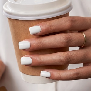 BTARTBOX Faux Ongles Artificiels en Gel Souple Courts Carrés Blancs Couleur Unie à Presser – Vente en Gros - Product Image 2