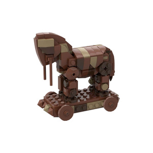 Funbuild, креативная MOC-151621 животных, модель троянского коня, игрушки для творчества, украшения, строительные блоки, развивающая игрушка - Product Image 5