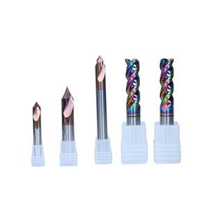 Fresa de carburo de estaño de alta precisión personalizada, fresa de extremo sólida estándar para máquina CNC, 2/3/4 filos, OEM/ODM, Altin HRC65 - Product Image 2