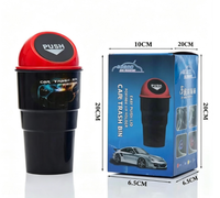 Cendrier de voiture mini en plastique écologique avec logo personnalisé, couvercle à poussoir portable pour véhicule