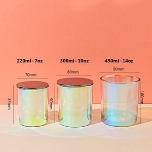 Barattolo in Vetro Colorato Elettroplaccato Vuoto da 220ml/7oz per Candele (12 Pezzi/Cartone) Spedizione in 3 Giorni e Imballaggio in Cartone Ondulato EPE - Product Image 4