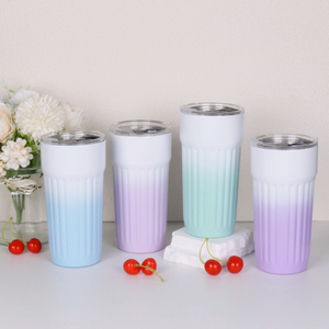 Vente en gros OEM de gobelets isothermes en acier inoxydable à double paroi, sans BPA, couleur Graduate, 590 ml - Product Image 3