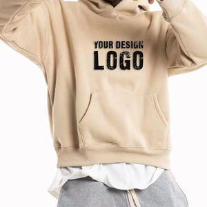 Hot Sales No Drawstring Loose Sport Men's Hoodie Customized Logo Cotton Heavyweight Drop Shoulder Mens Hoodies - Product Image 6