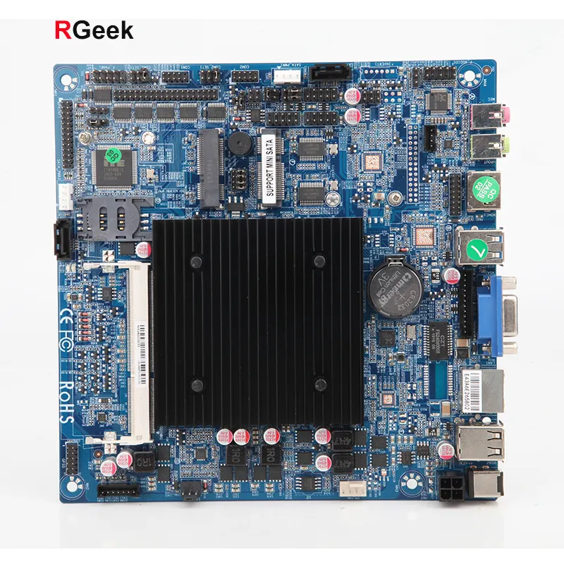 RGeek เมนบอร์ดมินิ Itx J1900,เมนบอร์ด Intel Micro Atx เมนบอร์ดเมนบอร์ดเมนบอร์ดมินิพีซีเมนบอร์ดไม่มีพัดลมพร้อมช่องเสียบ Pci Express