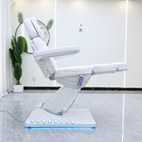 Lit de tatouage moderne et luxueux, meubles de salon avec contrôle au pied des cils, lit de beauté avec moteur 3/4, lit de massage facial électrique