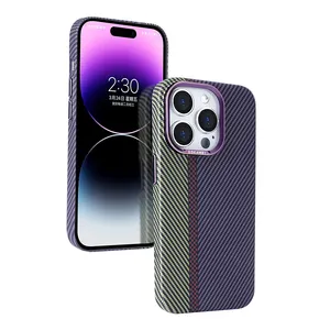 High Quality Soft Touch Sturdy Durable Carbon Fiber Texture Rubber Coating Shockproof Case For IPhone 14 15Pro Max
