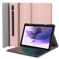 Penutup Tablet Magnetik Dapat Dilepas Casing Keyboard untuk Galaxy Tab S7 Fe 12.4 Inci T730 T736 2021