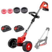 Débroussailleuse sans fil légère 96V à moteur 2 temps avec roues, faible bruit, portative, largeur de coupe 250mm, 40.2CC, en plastique