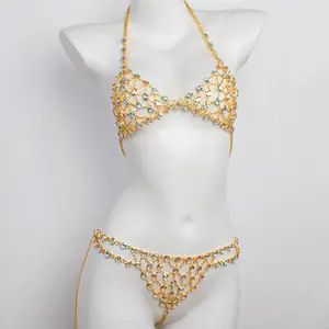 Gold Body Chain Jewelry for Women - Metal Boho Backless Bikini Shoulder  Chain Bra Layered Summer Beach Body Jewelry Set for Girls