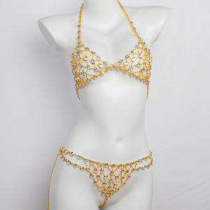 Bijoux 2023 Sexy pour femmes, débardeur dos nu sexy, soutien-gorge, sous-vêtements, chaîne de corps complète en cristal de strass - Product Image 1