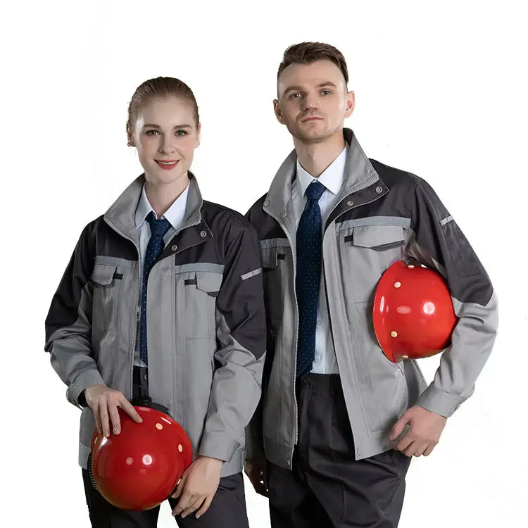Männer Frauen Arbeits kleidung Jacke und Hose Workwear Sets Reflektieren der Streifen Langarm Arbeiter Arbeits uniformen Overalls