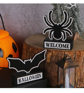 <span class=keywords><strong>Decorazione</strong></span> di Halloween per festa del fantasma di Halloween <span class=keywords><strong>decorazione</strong></span> della targa di pipistrello ragno di Halloween - Product Image 3