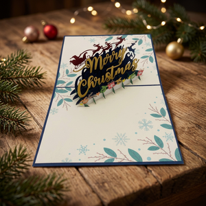 Tarjeta Pop-up 3D Hecha a Mano con Diseño Personalizado, Hermosa Tarjeta de Navidad, Regalo Artesanal de Papel Hecho a Mano en Vietnam - Product Image 4