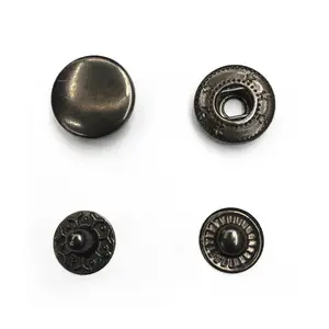 फैक्टरी आउटलेट कस्टम काले चांदी सोना पीतल दौर धातु तस्वीर बटन कपड़ों के लिए चमड़े हैंडबैग