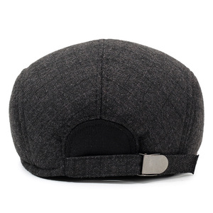 Gorro <span class=keywords><strong>de</strong></span> Invierno a Rayas para Hombre, para Padres y Abuelos <span class=keywords><strong>de</strong></span> Mediana Edad y Mayores, 100% Algodón, Ajustable - Product Image 4