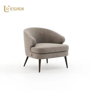 Sillón de estilo moderno de diseño de Arte de Italia de lujo de alta calidad para Villa Hotel sala de estar Silla de ocio de tela