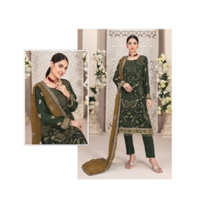 Costume de mariage pakistanais fantaisie en Georgette de soie Santoon de haute qualité pour dames Fournisseur en gros La fête comprend un design Kameez Dupatta - Product Image 1