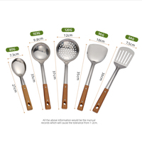 304 acier inoxydable spatule soupe ménage ustensiles de cuisine ensemble ustensiles de cuisine cinq pièces ustensiles de cuisine ensemble