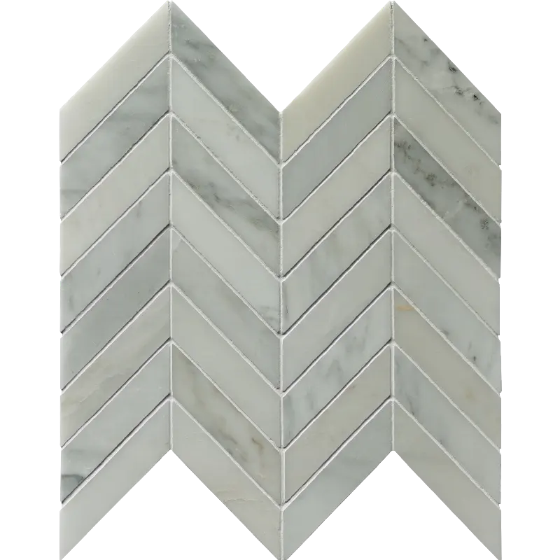 Marbre Pierre Naturelle Blanc Est Chevron À Chevrons Desaign Mosaïque Pour Mur