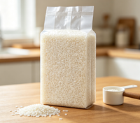 Sachet sous vide transparent de qualité alimentaire pour briques de riz, en PA/PE Nylon, thermoscellable, pour l'emballage de 1kg, 2kg, 5kg de riz en grains