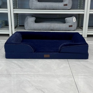 Luxuriöses, Superweiches, Komfortables Winter-Haustierbett, Orthopädisches Blaues Hunde- & Katzen-Sofa - Product Image 2