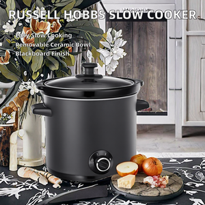 Cuisinière à mijoter manuelle <span class=keywords><strong>Russell</strong></span> <span class=keywords><strong>Hobbs</strong></span> avec revêtement en céramique, capacité de 3,5 L pour 4 portions, 2 craies incluses, pot en céramique amovible - Product Image 2