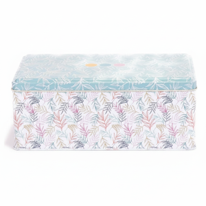 Boîte de rangement décorative rectangulaire Kontensan EF05743 170x260x100 mm avec couvercle coulissant, capacité 4,2 L, motif feuilles, pour l'organisation de la maison - Product Image 2