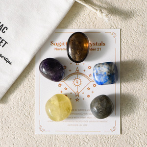 Juego de regalo de cristal curativo del zodiaco Aris <span class=keywords><strong>horóscopo</strong></span> piedras de nacimiento astrología accesorios de moda para la curación de piedras de vida - Product Image 3