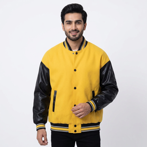 Fabricant de vestes universitaires sur mesure, commande en gros, veste de baseball unisexe, tissu chaud et résistant, prix de gros avantageux - Product Image 1