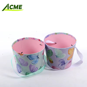 Vente en gros de boîte cadeau en carton portable en <span class=keywords><strong>forme</strong></span> de tonneau de fleurs colorées pour la Saint Valentin - Product Image 5