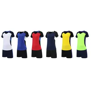 Maillot de volley-ball imprimé par sublimation uniforme femmes maillot de volley-ball femmes personnalisé chemises de volley-ball femmes couleur unie