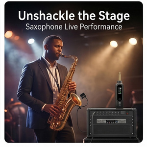 Sistema de Micrófono Inalámbrico UHF con Clip <span class=keywords><strong>para</strong></span> Saxofón, Trompeta, Músicos y Sistemas de PA Activos - Product Image 6