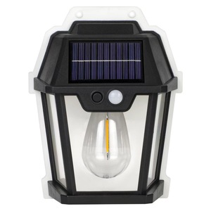 Lampe murale solaire personnalisée pour l'extérieur Veilleuse à induction en tungstène en ABS étanche pour le jardin Villa Éclairage de rue Source LED - Product Image 5