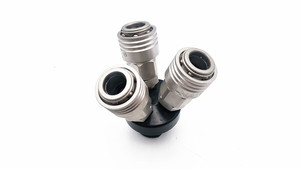 Acoplador Rápido Estilo Japonés, Conector Macho de 1/4" para Herramientas Neumáticas, Diseño de Conexión Rápida, Manifold 2 en 1, En Stock - Product Image 4