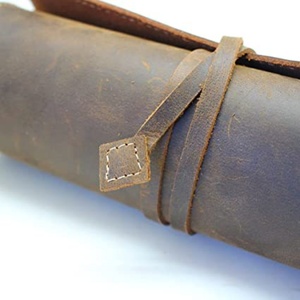 Estuche para bolígrafo de cuero Crazy Horse hecho a mano, funda protectora para bolígrafo de punta redonda - Product Image 6