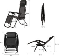 Chaise inclinable portable moderne en métal pliable avec dossier réglable pour la plage, le bureau, les loisirs en extérieur, la chambre, l'école, l'atelier