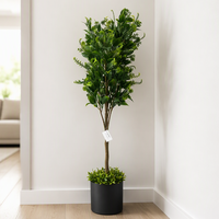 Künstlicher Ficus-Baum mit Echt-Aussehenden Blättern Topfpflanze Hochwertige Kunstpflanzen für Hochzeiten und Veranstaltungsdekoration