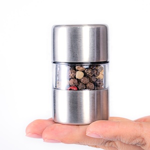 Gadgets de cuisine uniques en acier inoxydable, <span class=keywords><strong>mini</strong></span> <span class=keywords><strong>salière</strong></span> et <span class=keywords><strong>poivrière</strong></span> portable, petit moulin à épices pour la cuisine en <span class=keywords><strong>camping</strong></span> - Product Image 1